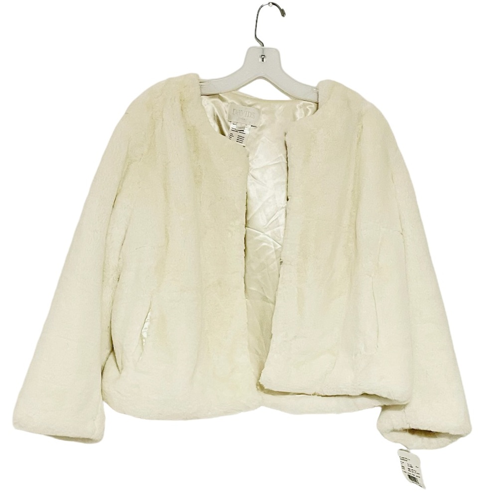 White Faux Fur Bridal Coat - SZ 1X - **NWT**